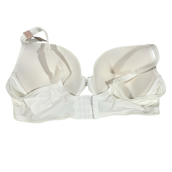 CACIQUE ~ NEW The Cotton Collection White Boost Plunge Bra 46DD - Picture 2 of 7